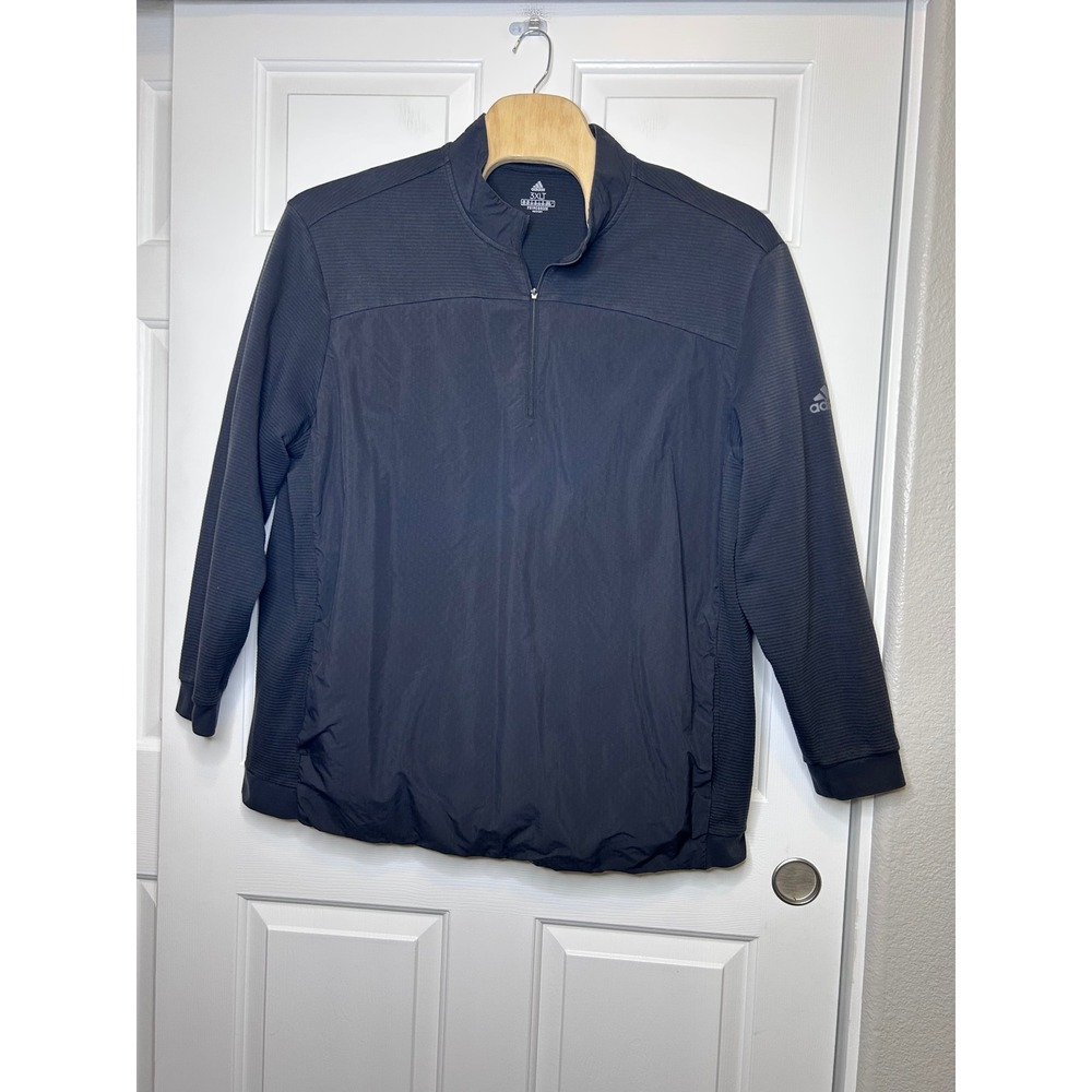 Adidas Quarter Zip Pullover Mens 3XLT Black